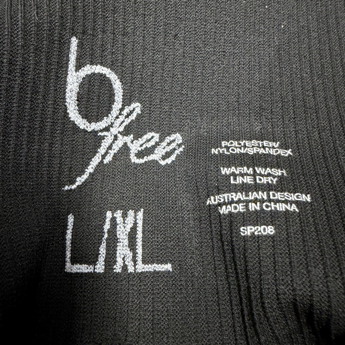 Bfree Womens Honeycomb Contour Leggings Black Stretch Activewear Size L/XL NEW