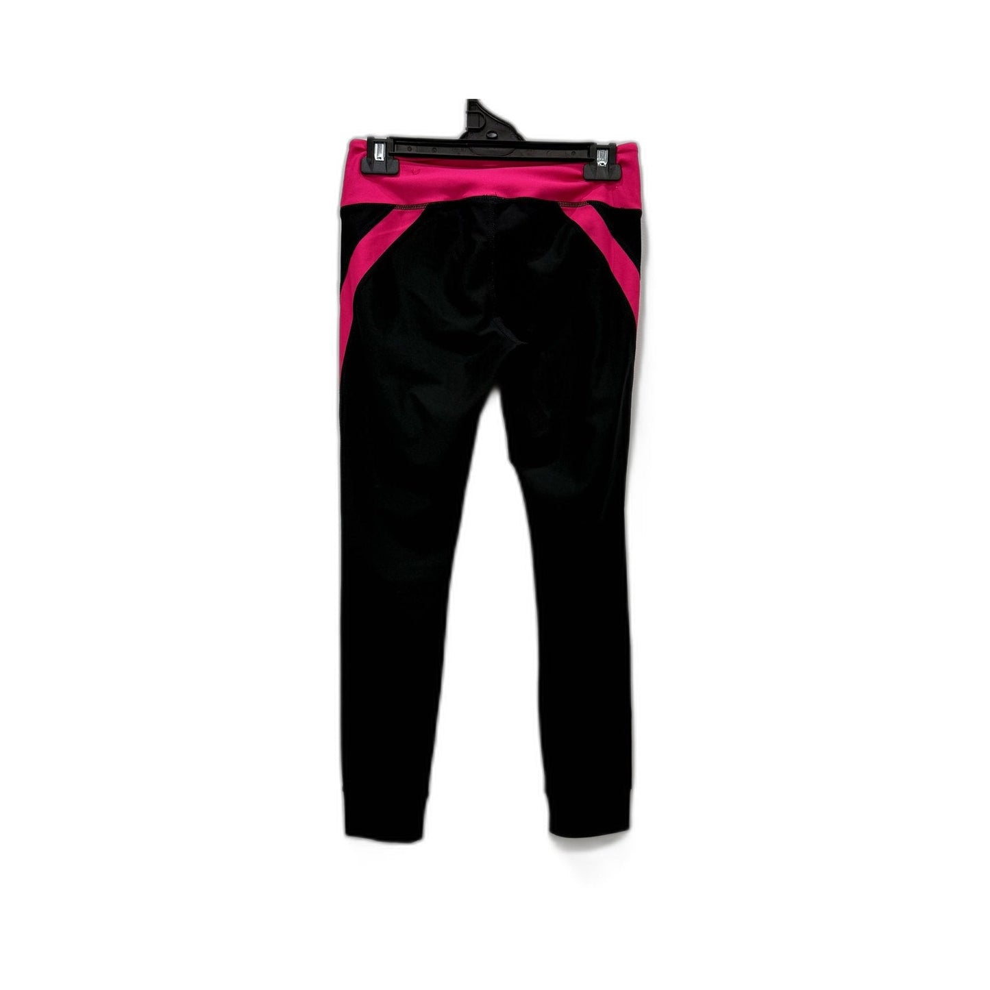adidas Womens Colorblock Black Pink Athletic Workout Leggings XS NEW