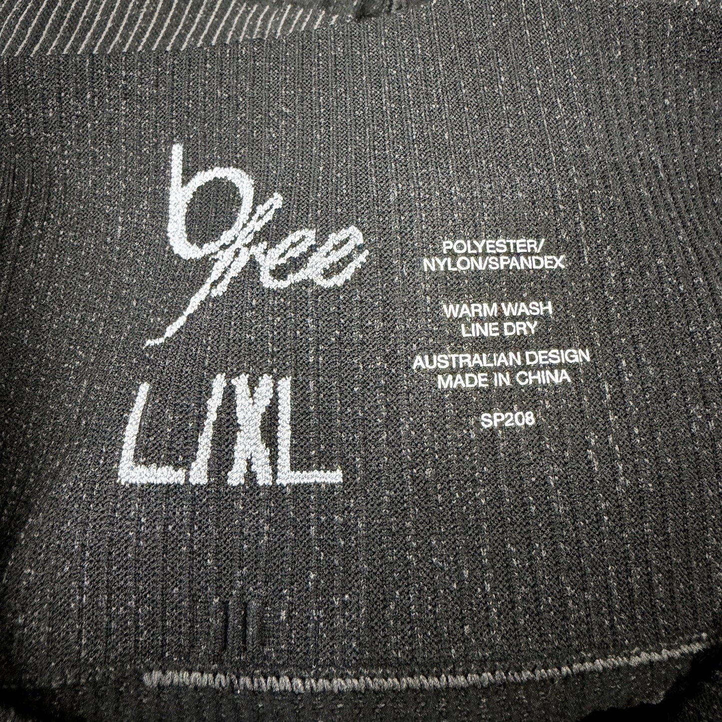 Bfree Womens Honeycomb Seamless Leggings Black/Grey Stretchy Comfortable NEW