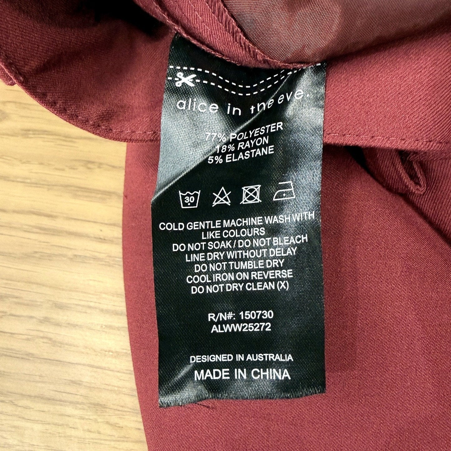 Alice in the Eve Womens Leon Stripe Detail Suit Pants Burgundy, Size M NEW