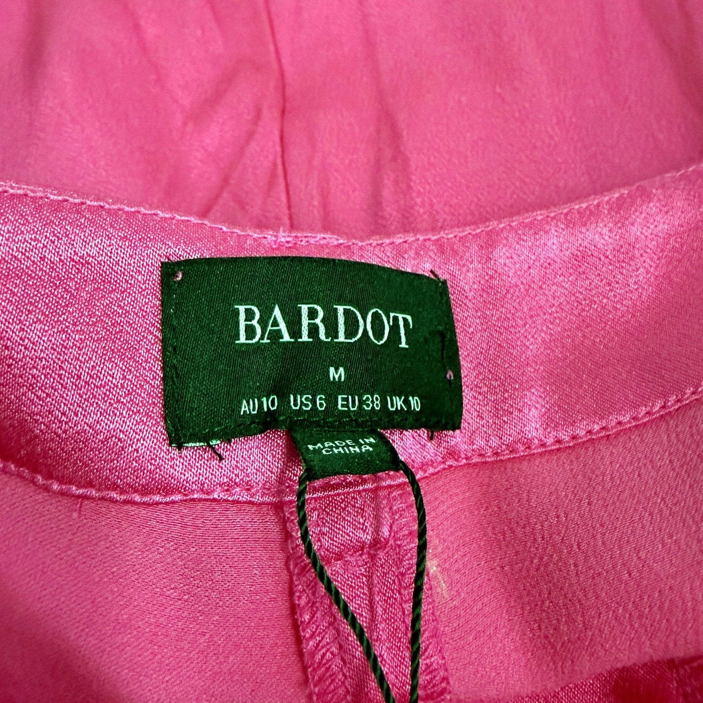 Bardot Womens Lena Pin Tuck Pleated Hot Pink Trousers, Size 10 NEW
