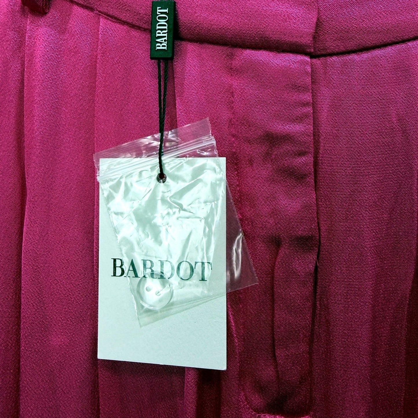 Bardot Womens Lena Pin Tuck Pleated Hot Pink Trousers, Size 10 NEW