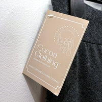 Cocoa Clothing Womens Flared Leggings Comfortable Casual Dark Grey Size S NEW