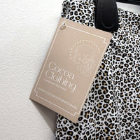 Cocoa Clothing Womens Flared Leopard Print Polyester Pants Size M NEW