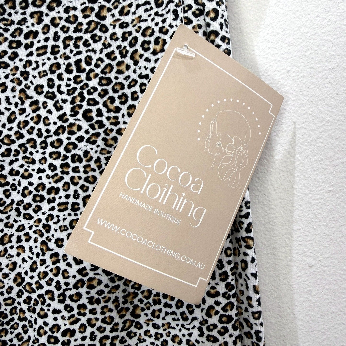 Cocoa Clothing Womens Flared Leggings Black and White Leopard Print Size XS NEW