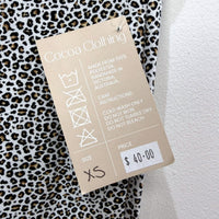 Cocoa Clothing Womens Flared Leggings Black and White Leopard Print Size XS NEW