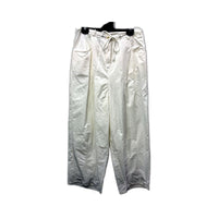 Lioness Womens White Cotton Cargo Pants with Drawstring Small NEW