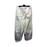 Lioness Womens White Cotton Cargo Pants with Drawstring Small NEW
