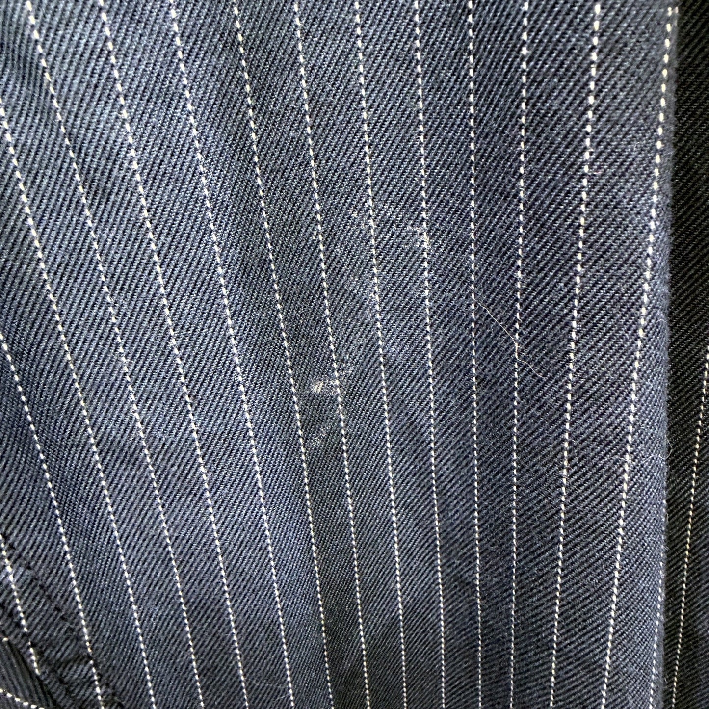 Tommy Jeans Mens Navy Blue Pinstriped Cotton Pants, Size M