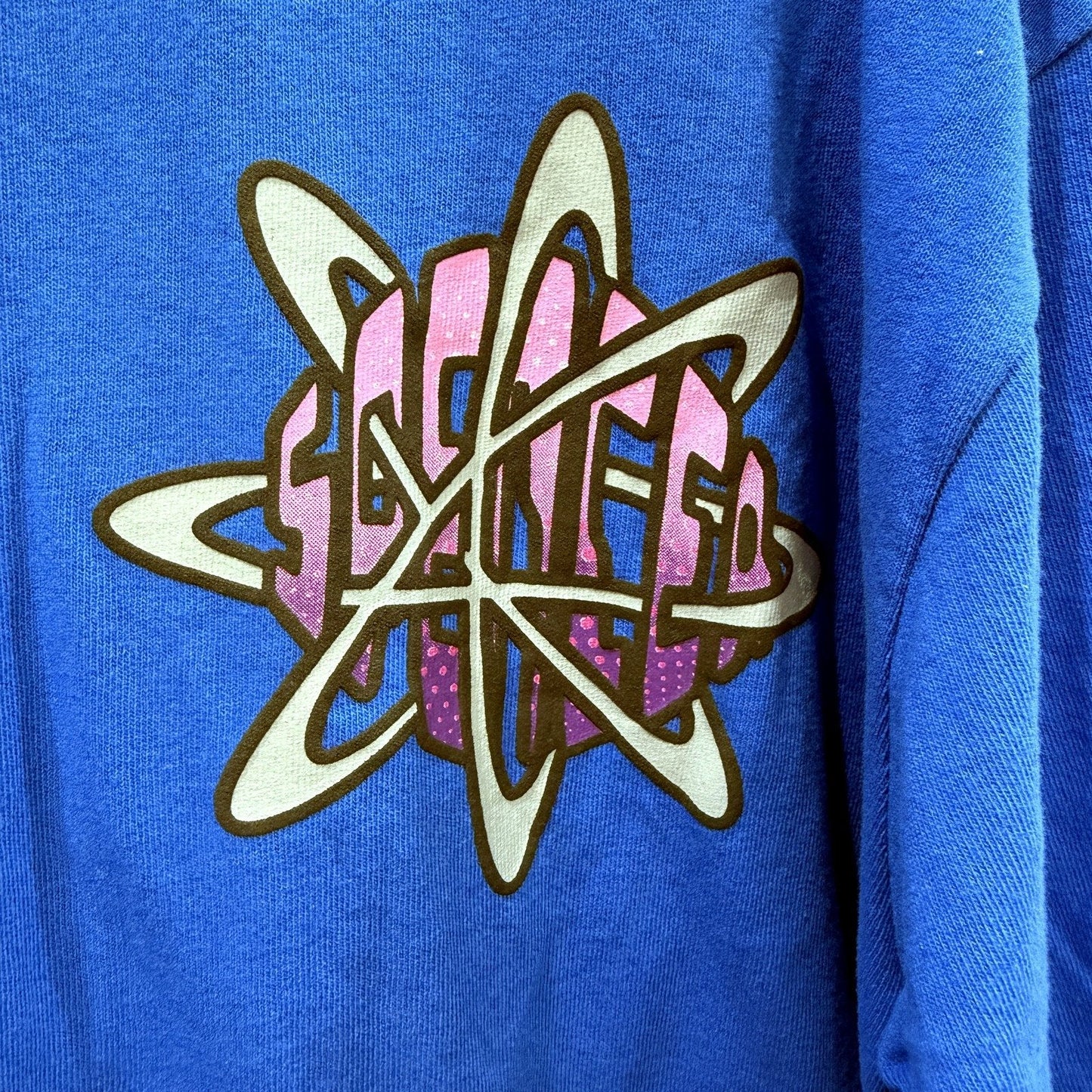 Spencer Project Mens Blue Graphic Print Pullover Sweatshirt XL NEW