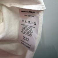 Spencer Project Mens White Cotton T-Shirt with Strawberry Print Size L NEW
