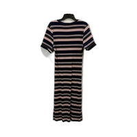 Emerson Womens Striped Knit T-Shirt Dress Multi Color Olive Size L