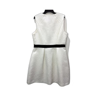 Cue City Womens Quilted Sleeveless Zipper Dress in White, Size 14 NEW