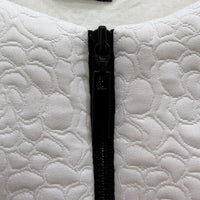 Cue City Womens Quilted Sleeveless Zipper Dress in White, Size 14 NEW