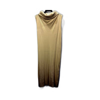 Zara Womens Sleeveless Turtleneck Knit Dress Casual Rayon Beige Size S