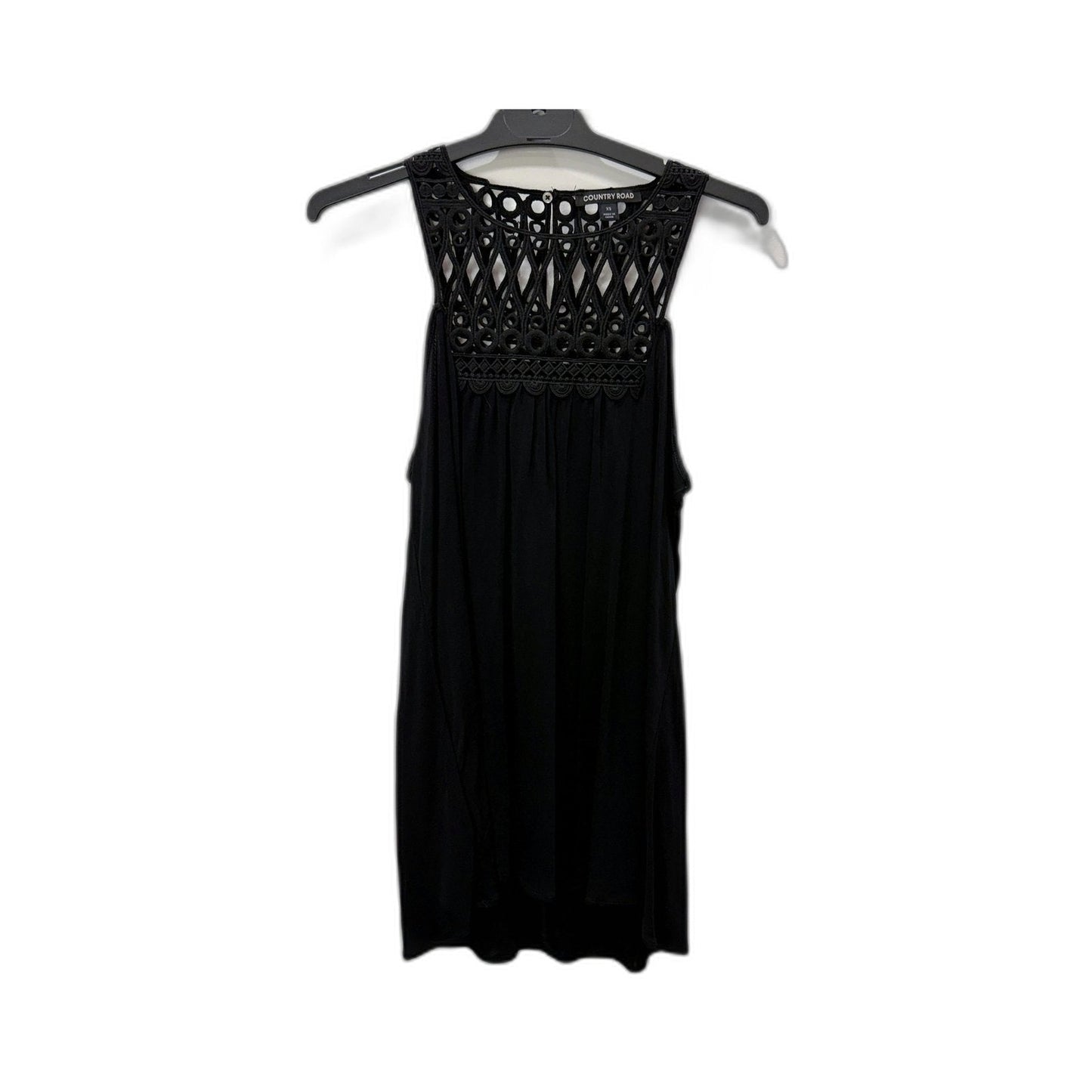 Country Road Womens Sleeveless Lace Flowy Black Dress for XS Size