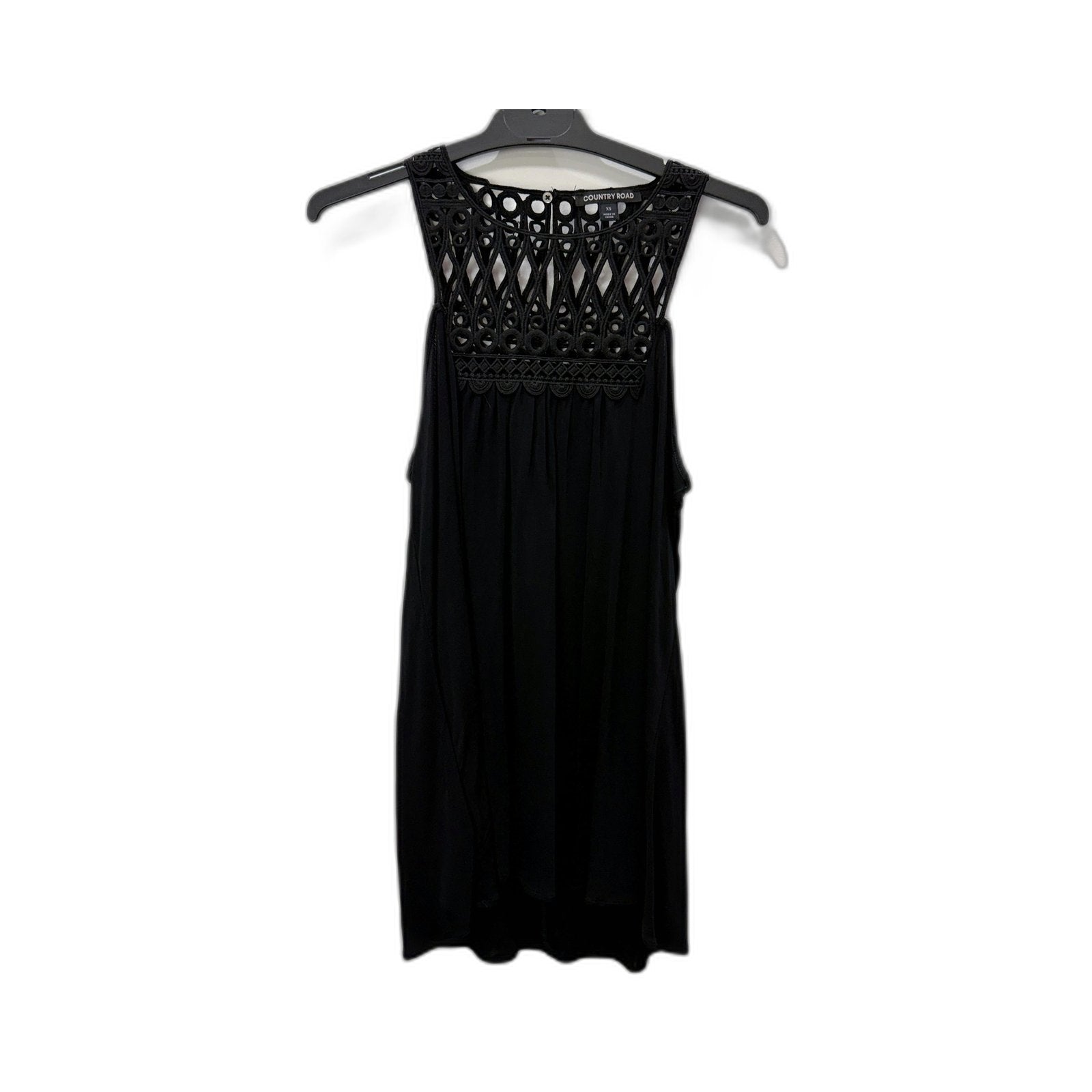 Country Road Womens Sleeveless Lace Flowy Black Dress for XS Size