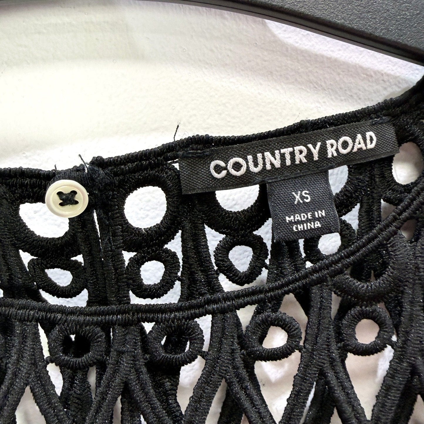 Country Road Womens Sleeveless Lace Flowy Black Dress for XS Size
