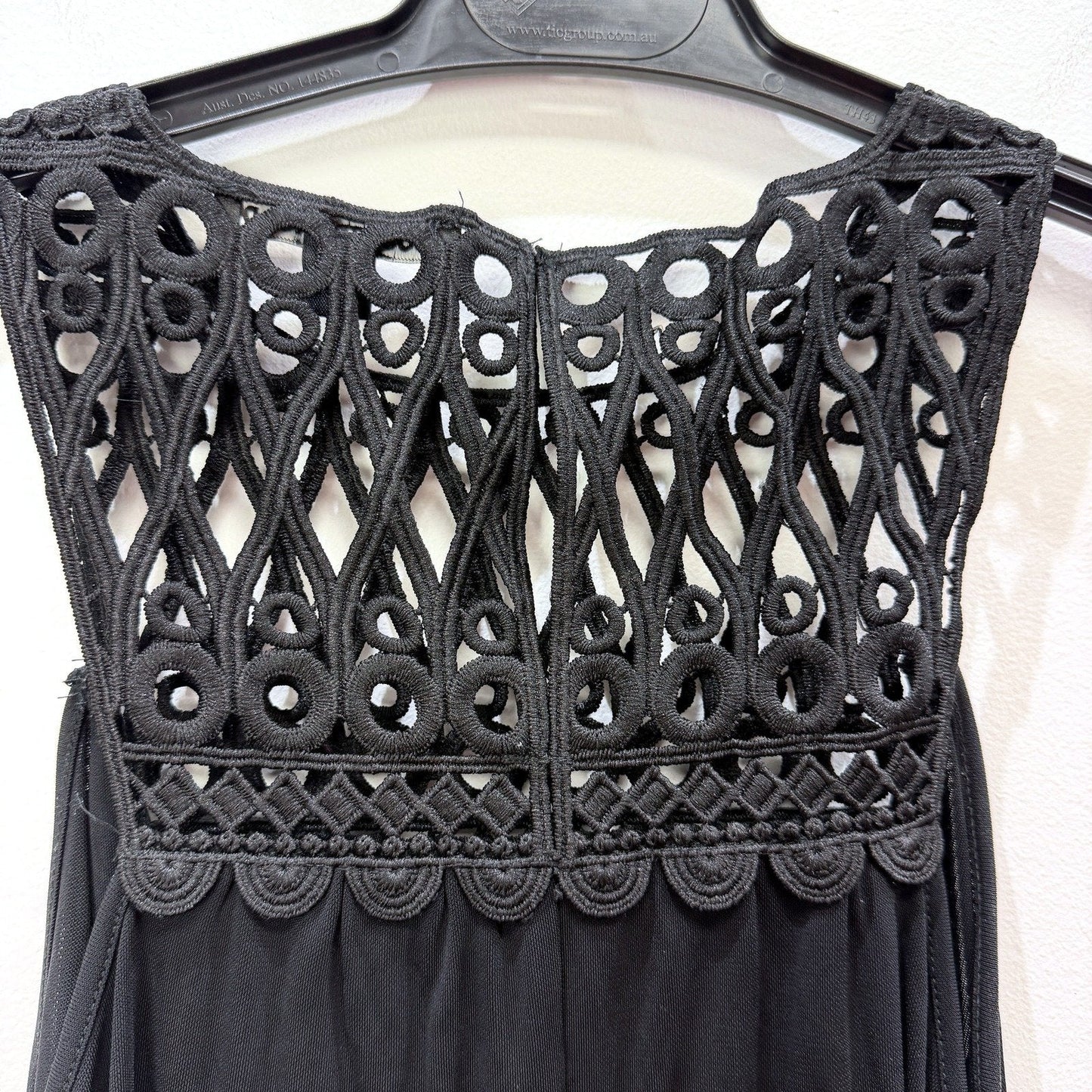 Country Road Womens Sleeveless Lace Flowy Black Dress for XS Size