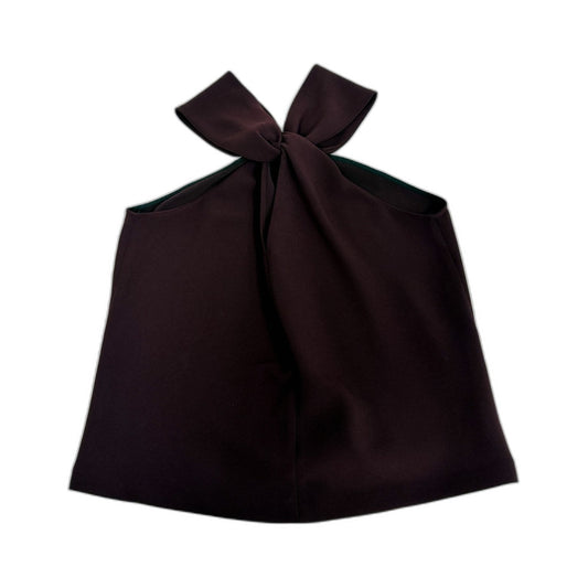Zara Womens Formal Tank Top with Knot Detail in Burgundy, Size L