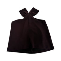Zara Womens Formal Tank Top with Knot Detail in Burgundy, Size L