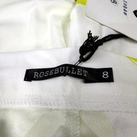 Rosebullet Womens Floral Print Pants Elastic Waist Multi Color Size 8 NEW