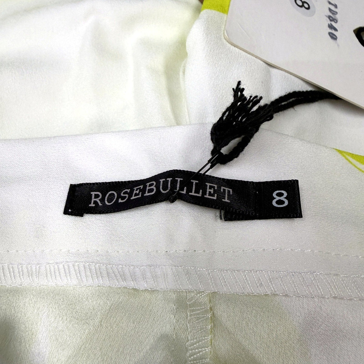 Rosebullet Womens Floral Print Pants Elastic Waist Multi Color Size 8 NEW