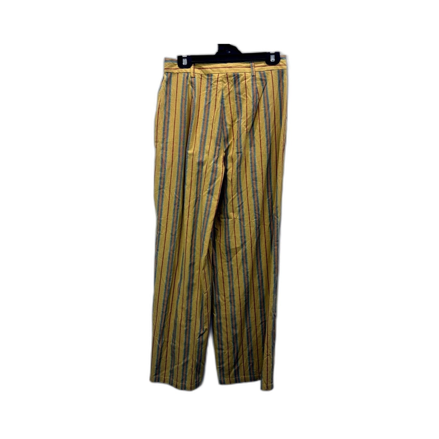 Subtitled Womens Striped Pants Casual Cotton Viscose Linen Multi Color Size NEW