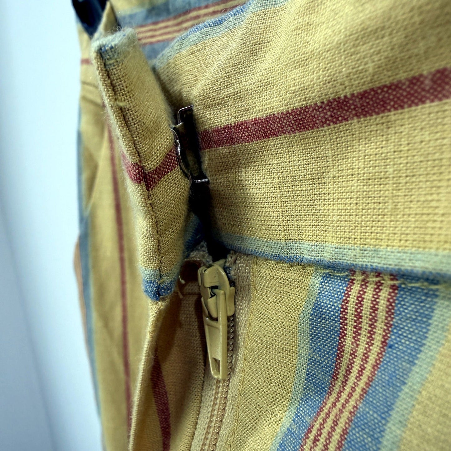 Subtitled Womens Striped Pants Casual Cotton Viscose Linen Multi Color Size NEW