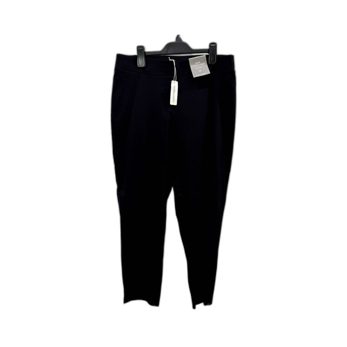 Suzanne Grae Womens Slim Stretch Black Ankle Pants Size M NEW