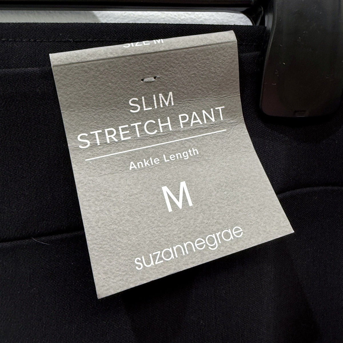 Suzanne Grae Womens Slim Stretch Black Ankle Pants Size M NEW