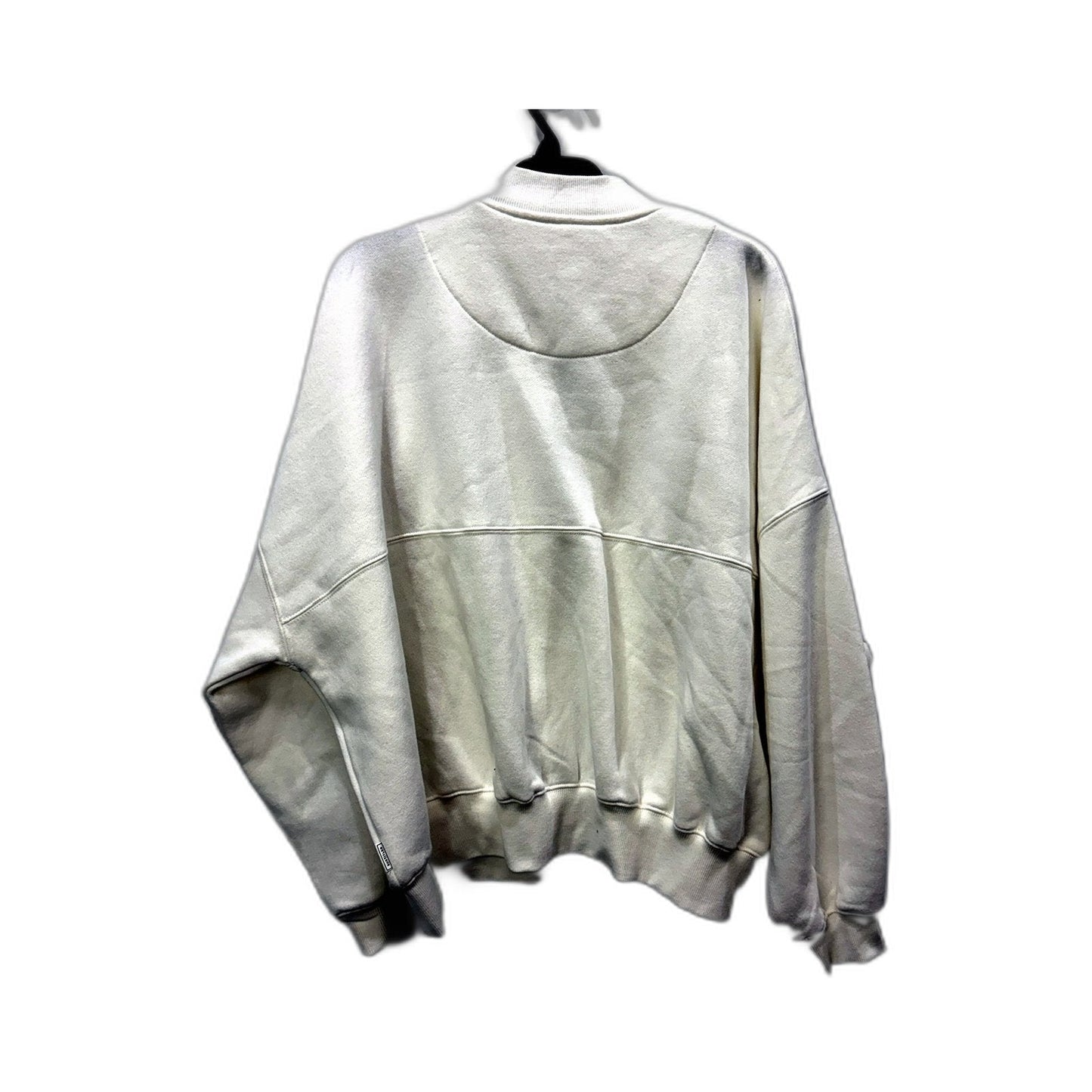 Subtitled Womens Zipped Sweatshirt Casual Athletic Hoodie White Size L NEW