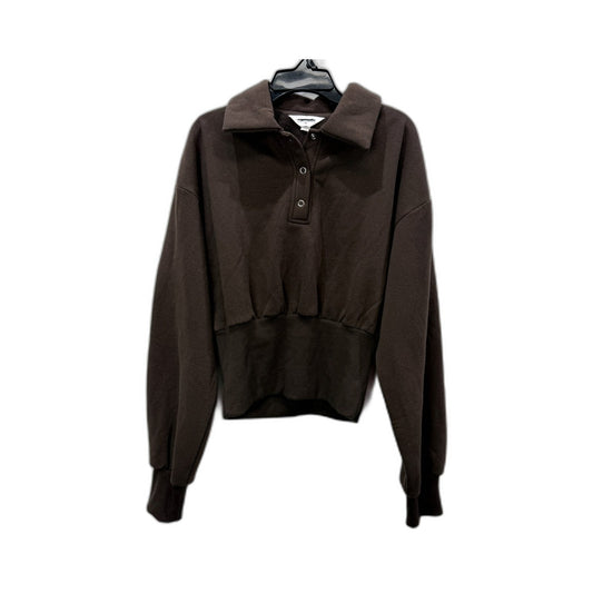 Subtitled Womens Brown Pullover Sweatshirt Casual Comfortable Cotton Blend NEW
