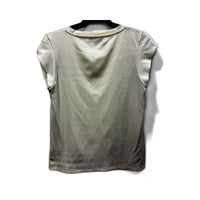 Saba Womens Ribbed Knit Sleeveless Casual Tank Top in White, Size M