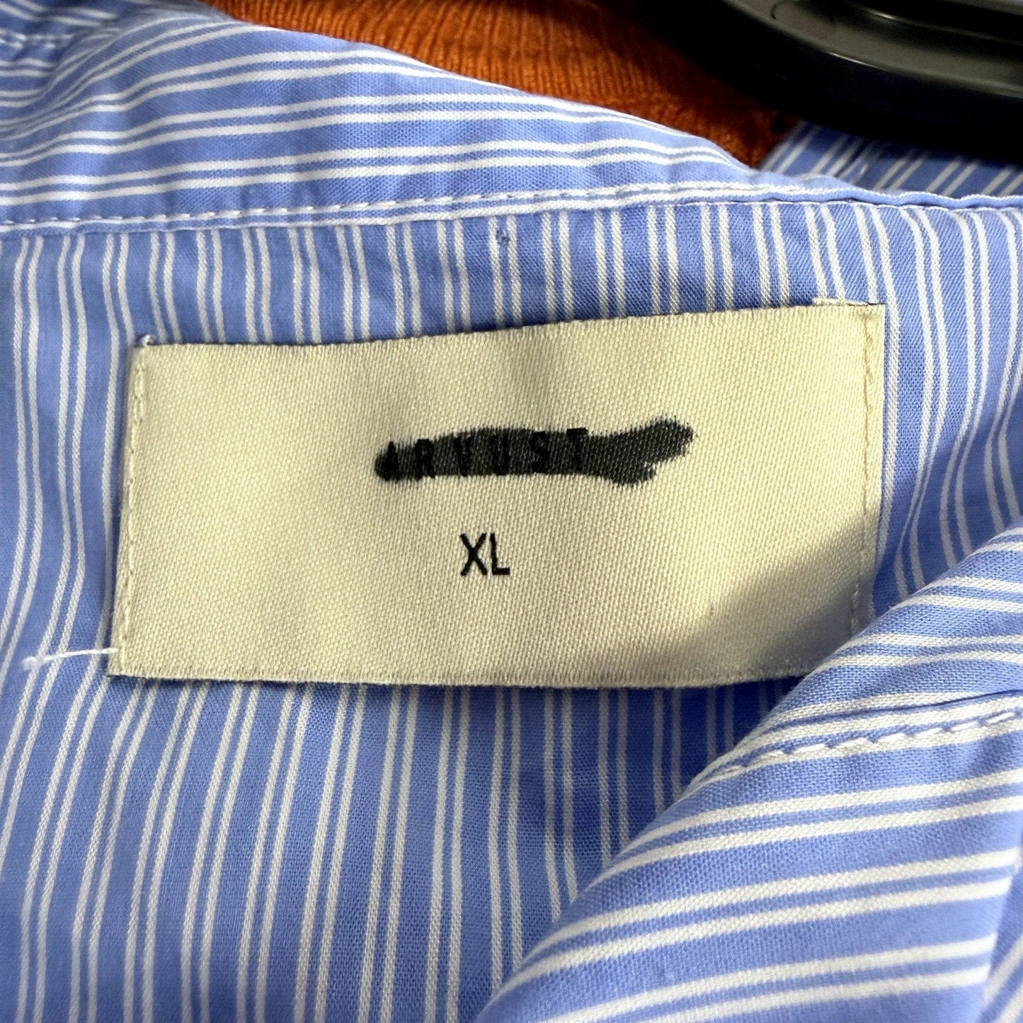 Arvust Studios Mens Button-Down Striped Shirt, Blue & White, XL Size NEW