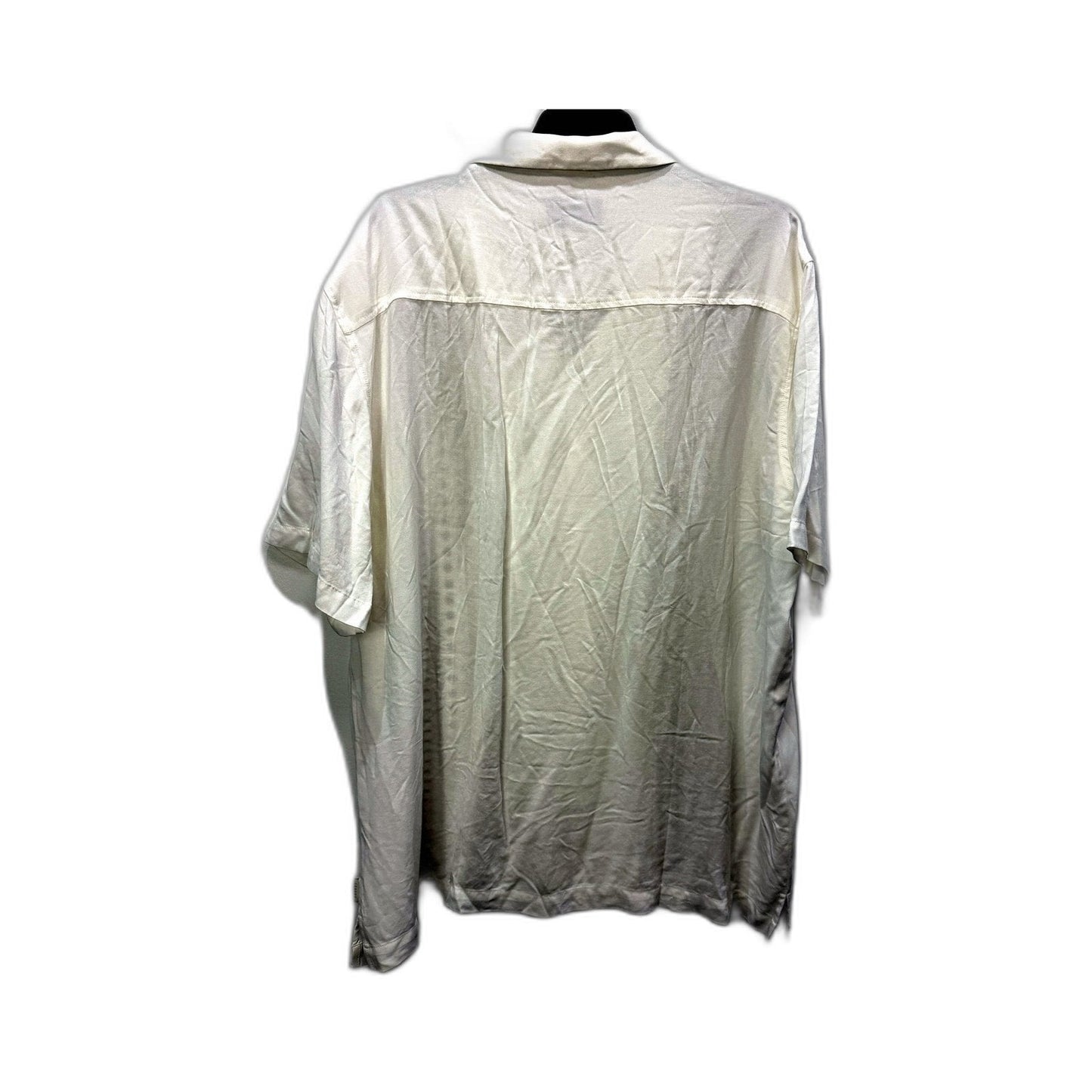 Arvust Mens Button-Down Shirt Embroidered Patterns Casual Formal White NEW