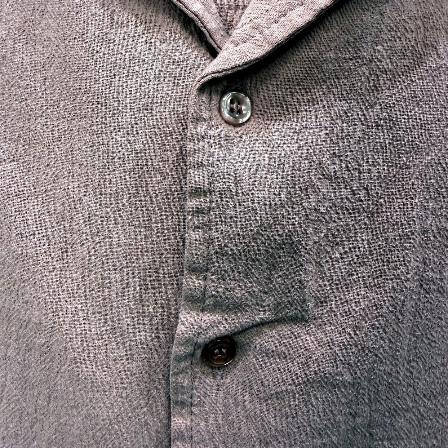 Arvust Mens Casual Button-Down Shirt, Short Sleeve, Dusty Rose, Size M NEW