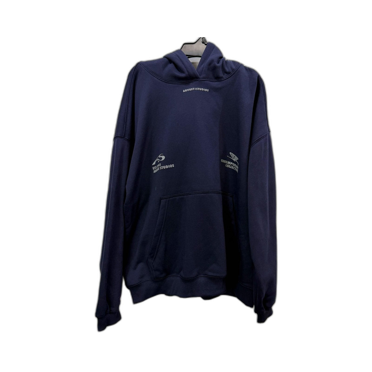 Arvust Studios Mens Navy Blue Pullover Hoodie in XL Size