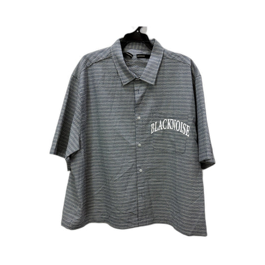 Blacknoise Mens Button-Down Shirt Plaid Checkered Black and White Size XL NEW
