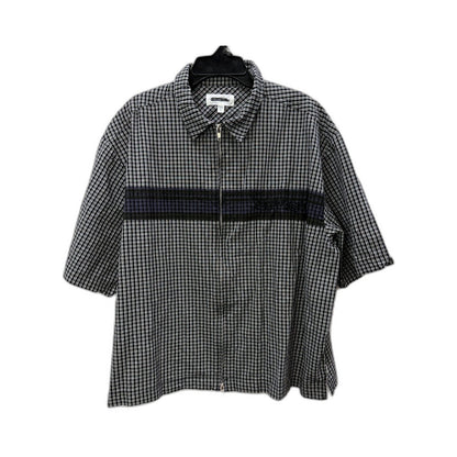 Spencer Project Mens Duel Zipped Cotton Shirt in Black and White, Size 5 NEW