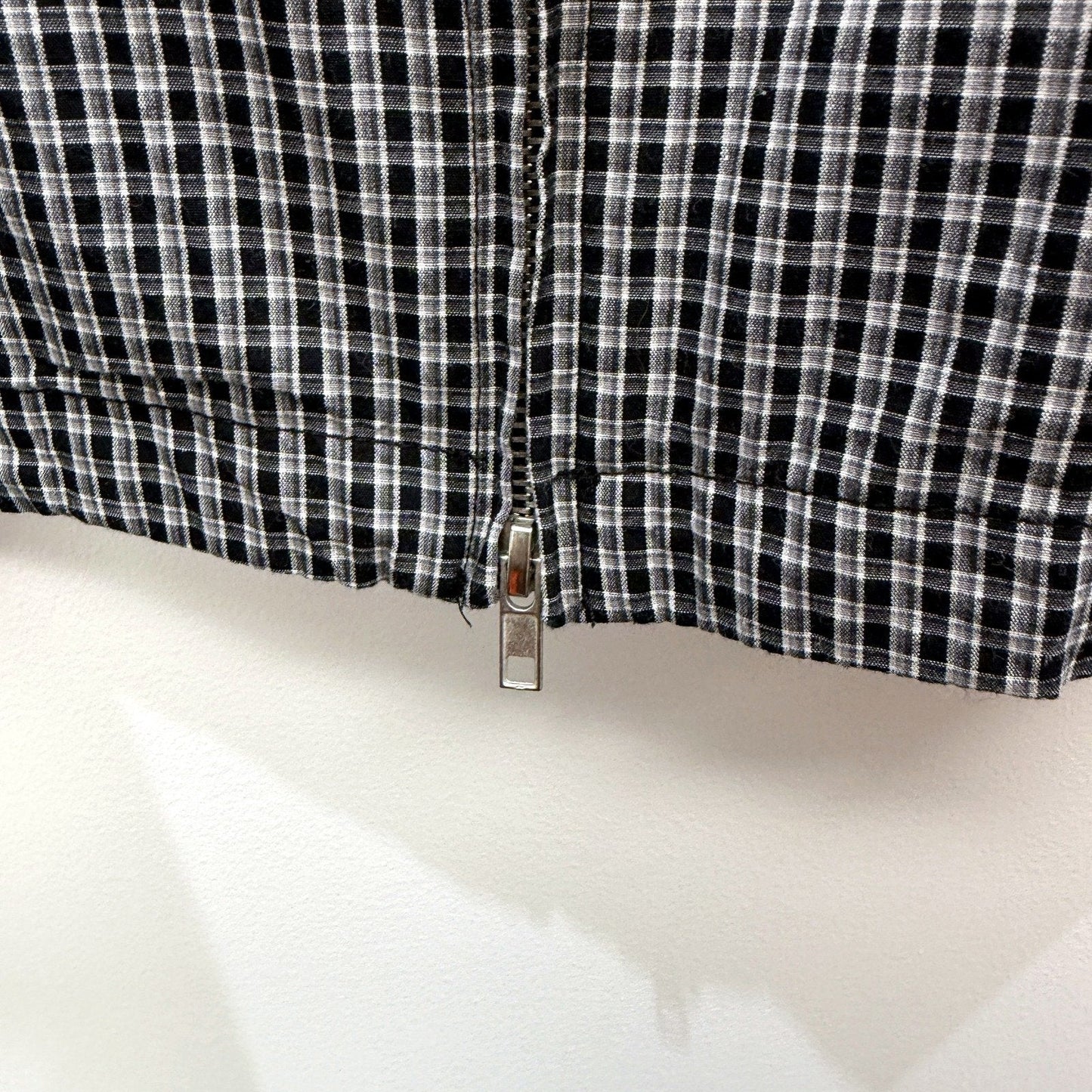 Spencer Project Mens Duel Zipped Cotton Shirt in Black and White, Size 5 NEW