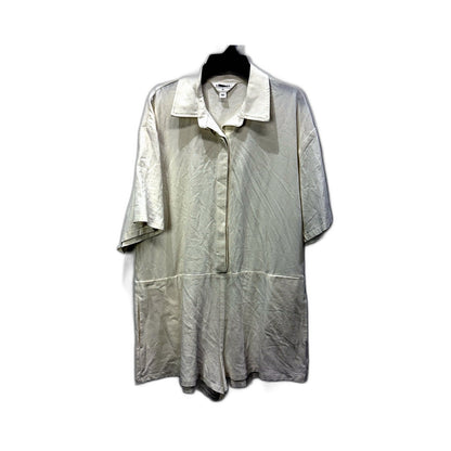 Subtitled Womens Linen Playsuit White Lightweight Casual One-Piece Size S NEW