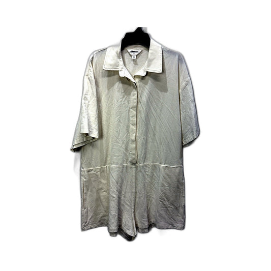 Subtitled Womens Linen Playsuit White Lightweight Casual One-Piece Size S NEW