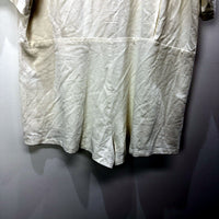 Subtitled Womens Linen Playsuit White Lightweight Casual One-Piece Size S NEW