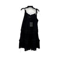 Decjuba Womens Hayley Trim Detail Dress Black Tie Strap Embroidered Size S NEW