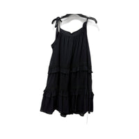 Decjuba Womens Hayley Trim Detail Dress Black Tie Strap Embroidered Size S NEW