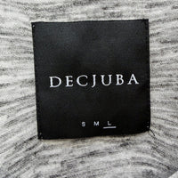 Decjuba Womens Oversized Gray Pullover Sweatshirt in Size Large