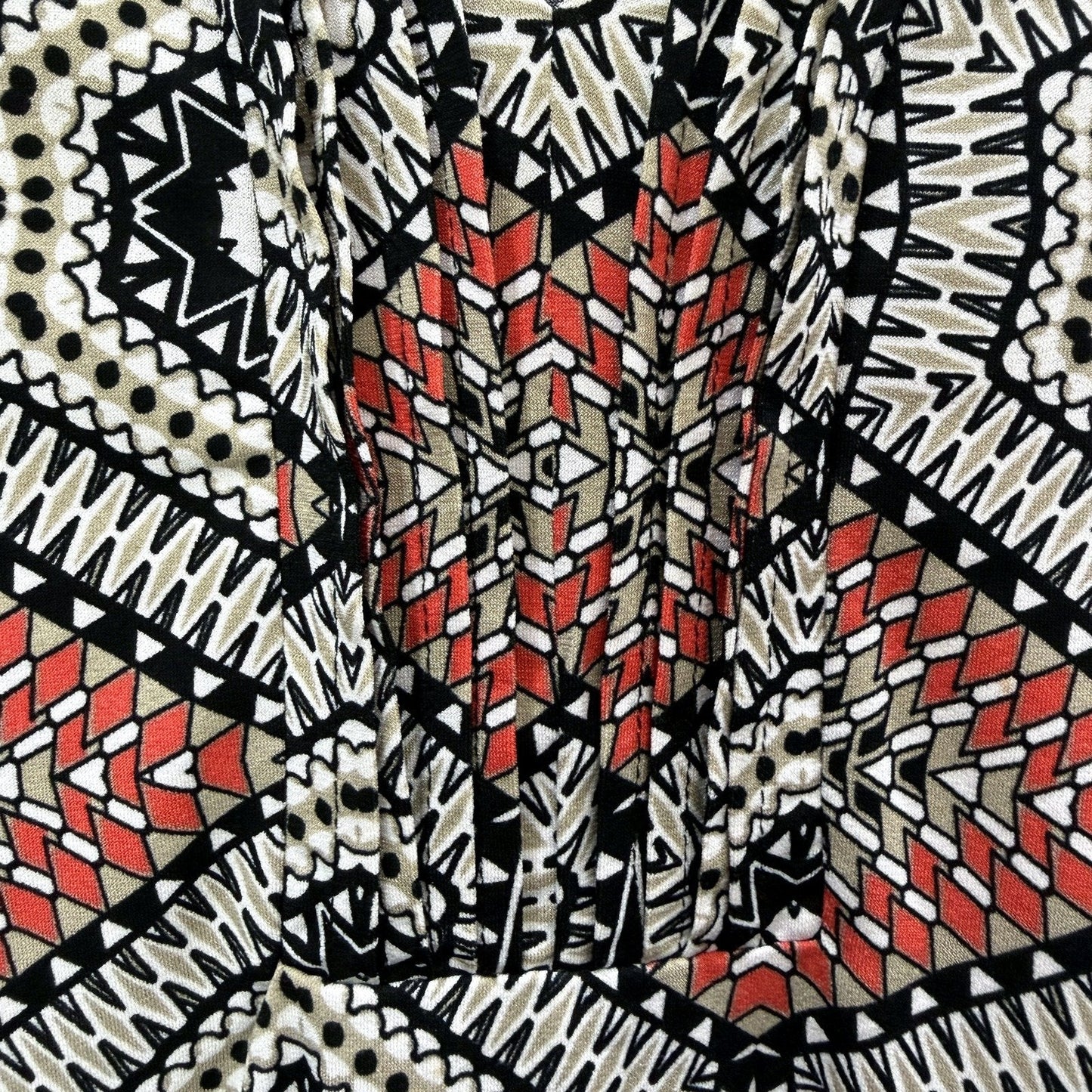 Noni B Womens Geometric Print Pullover Blouse Multi Color Size XL