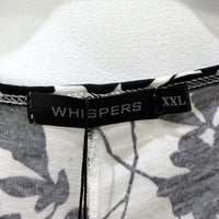 Whispers Womens Floral Print Dress Casual Feminine Lightweight Black and NEW