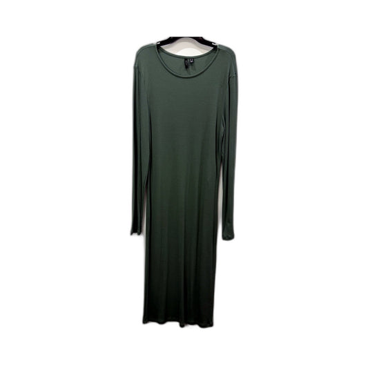 Vero Moda Womens Olive Green Maxi Dress with Long Sleeves, Size XL NEW